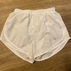 white nike shorts